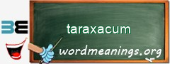 WordMeaning blackboard for taraxacum